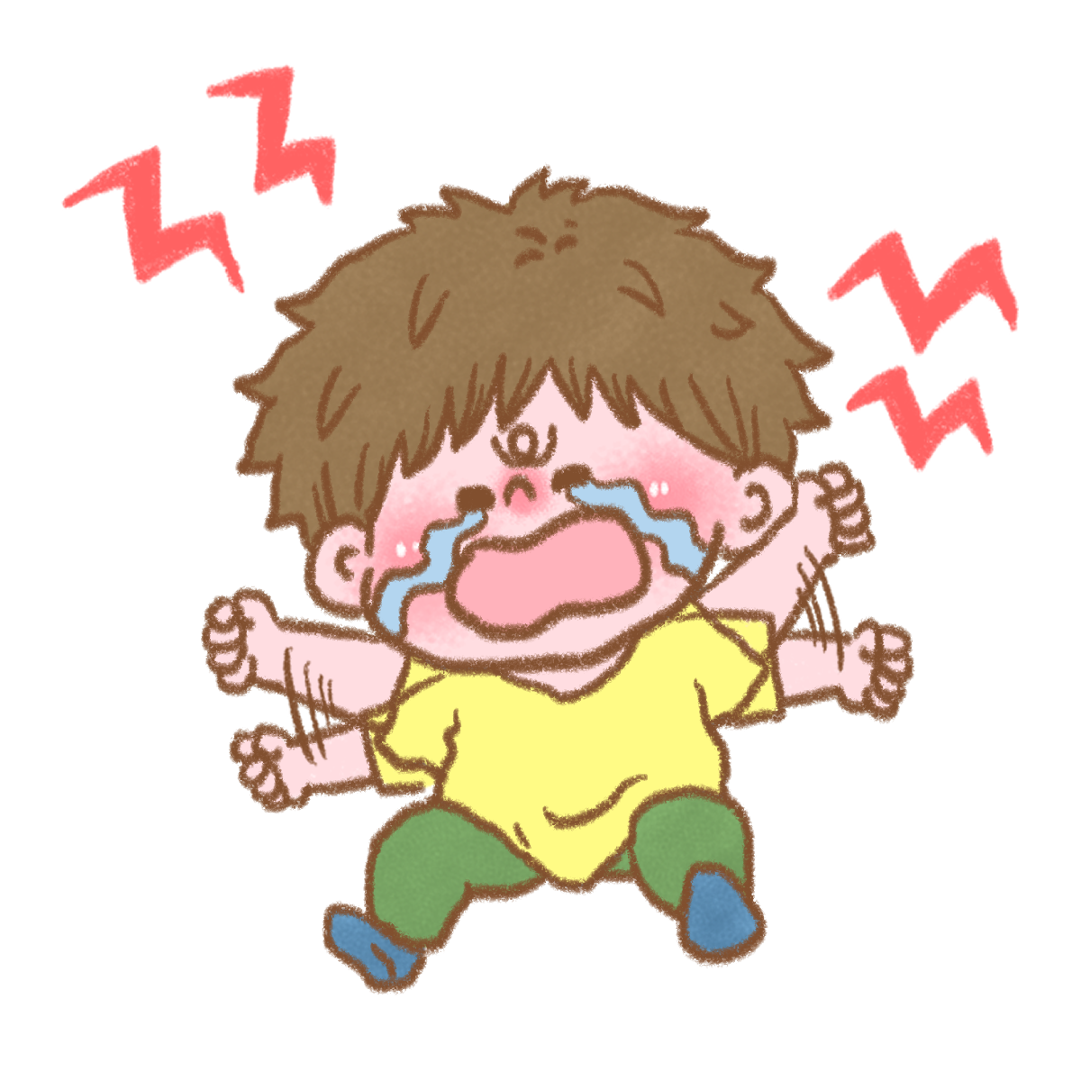 泣く子ども