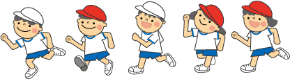 運動会をするこども達