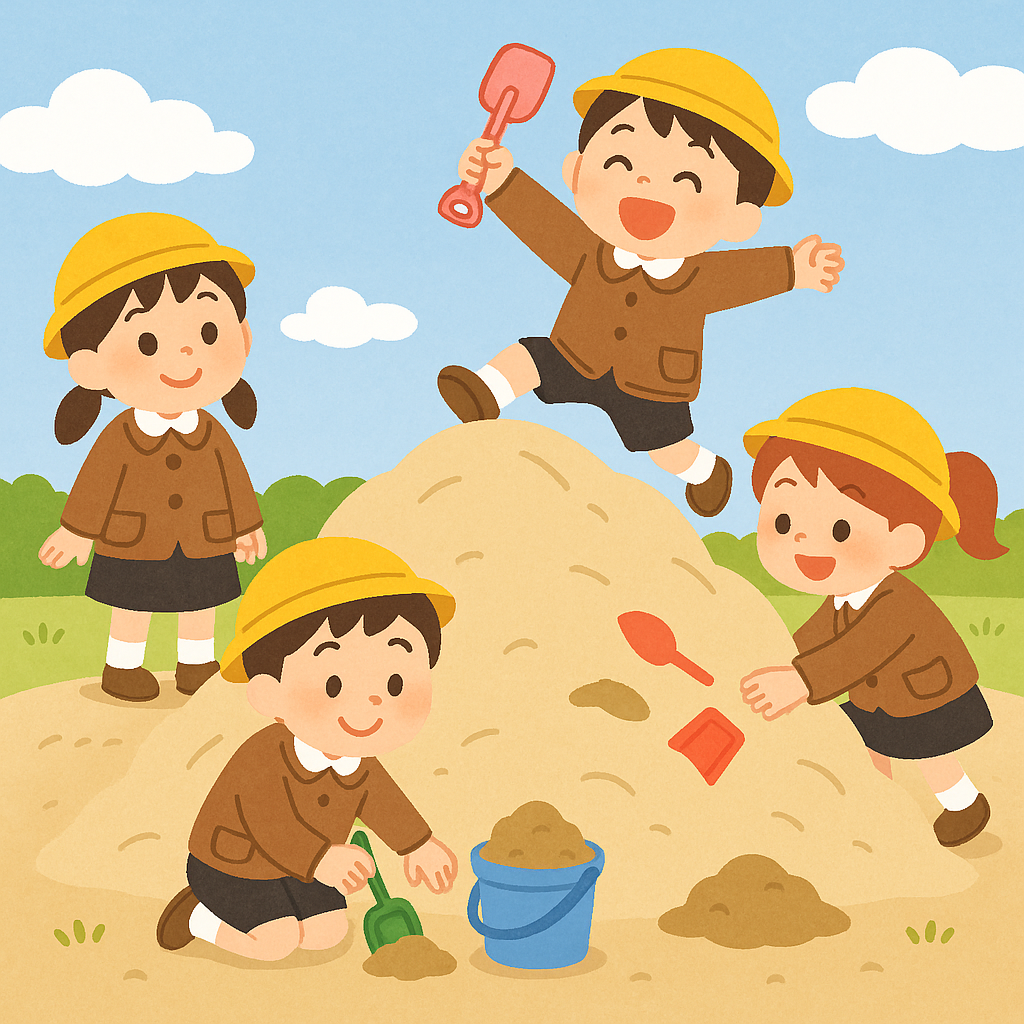 砂場とこどもたち
